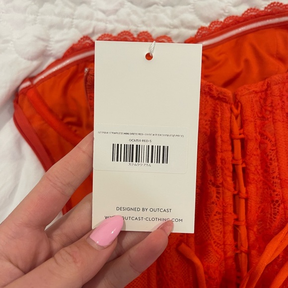 NWT Outcast Letisha Mini Dress Red - Picture 5 of 5
